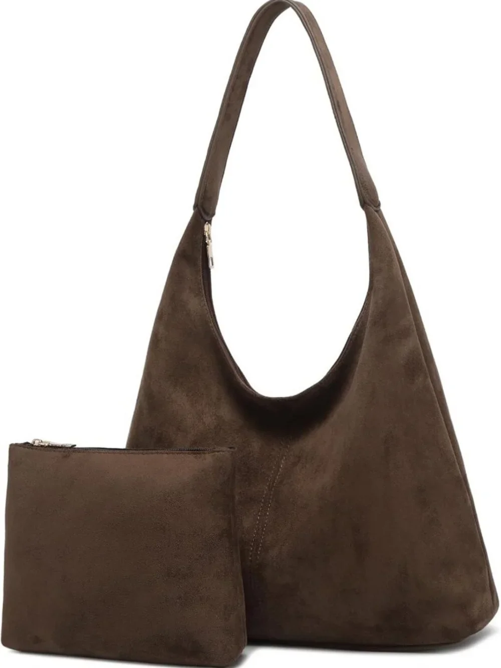 Soft Slouchy Suede Hobo Bag for Women - Casual Shoulder Tote Purse for Travel